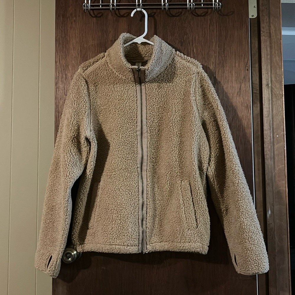 Old Navy Tan Sherpa Jacket size Large Tall